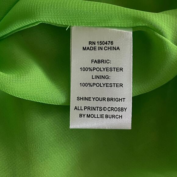 Crosby by Mollie Burch Watts Dress Botanical Garden Green Medium - Picture 8 of 8